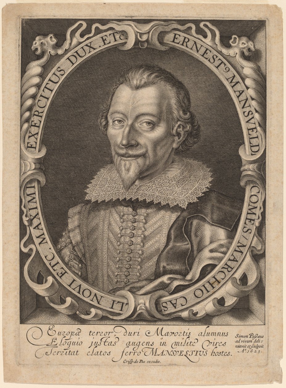 Grev Ernest Mansfeld av Simon de Passe