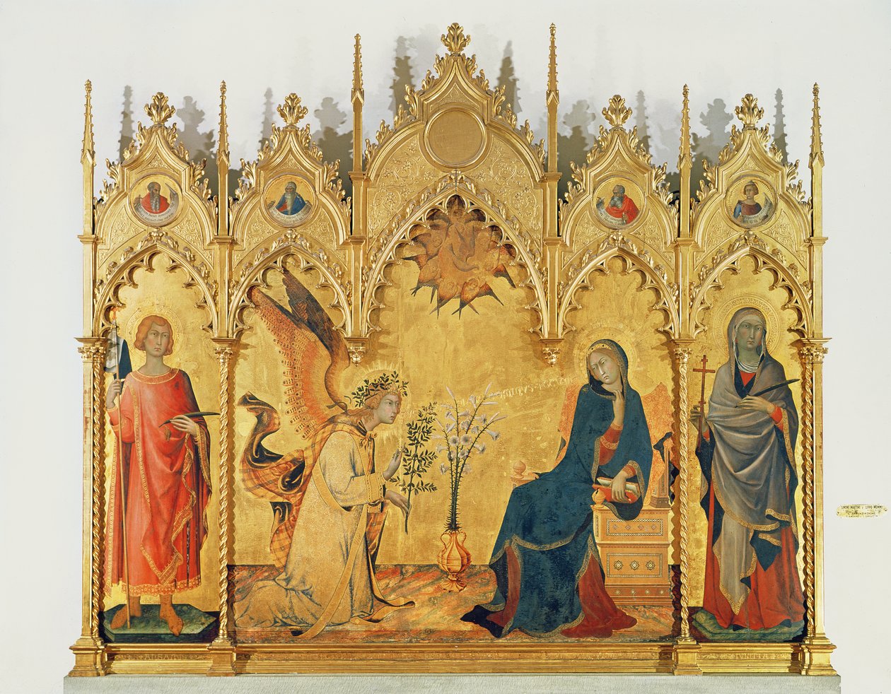 Bebudelsen med to helgener og fire profeter, 1333 (tempera på panel) av Simone Martini