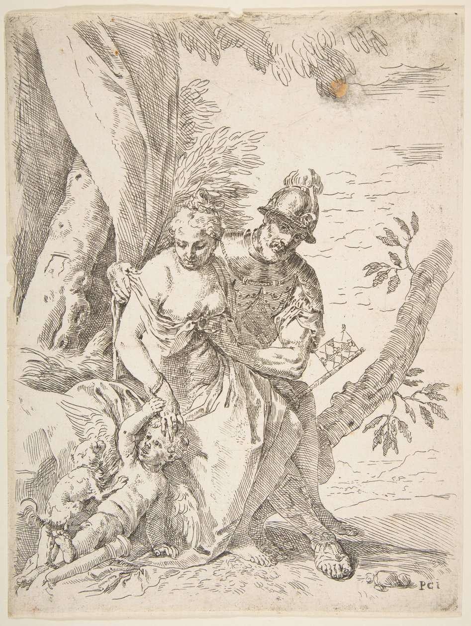 Mars, Venus og Amor av Simone Cantarini