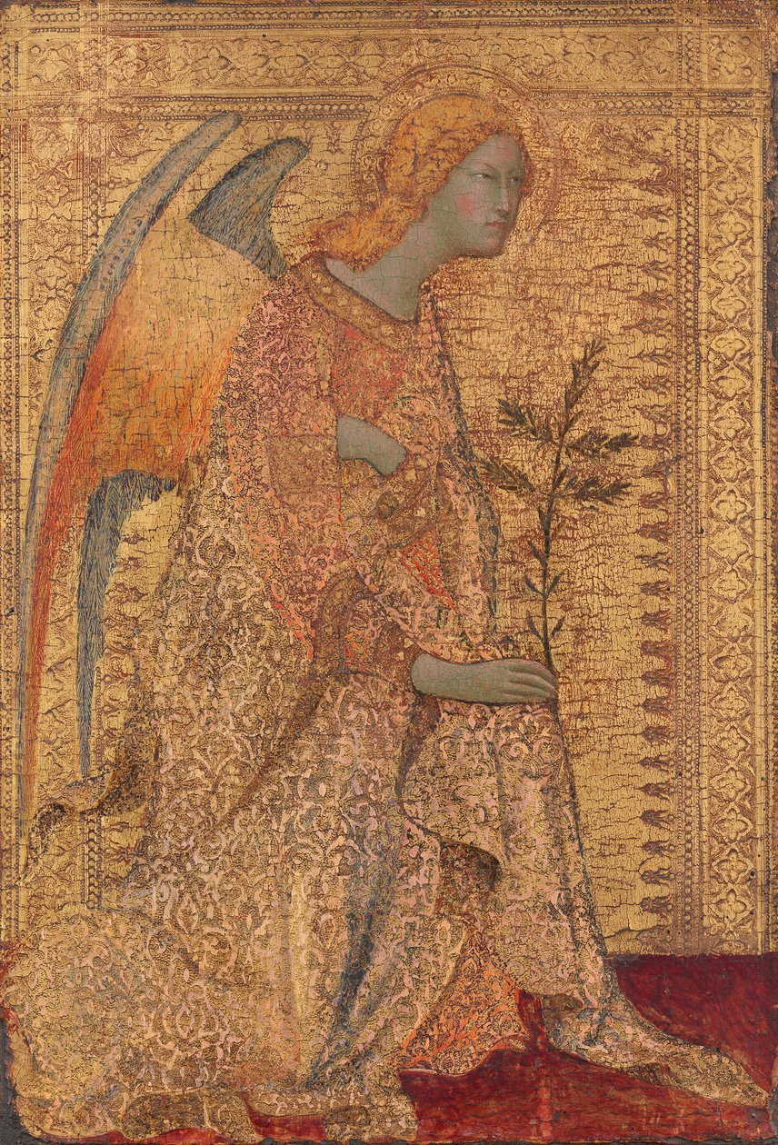 Bebudelsens engel, ca. 1333 (tempera på panel) av Simone Martini