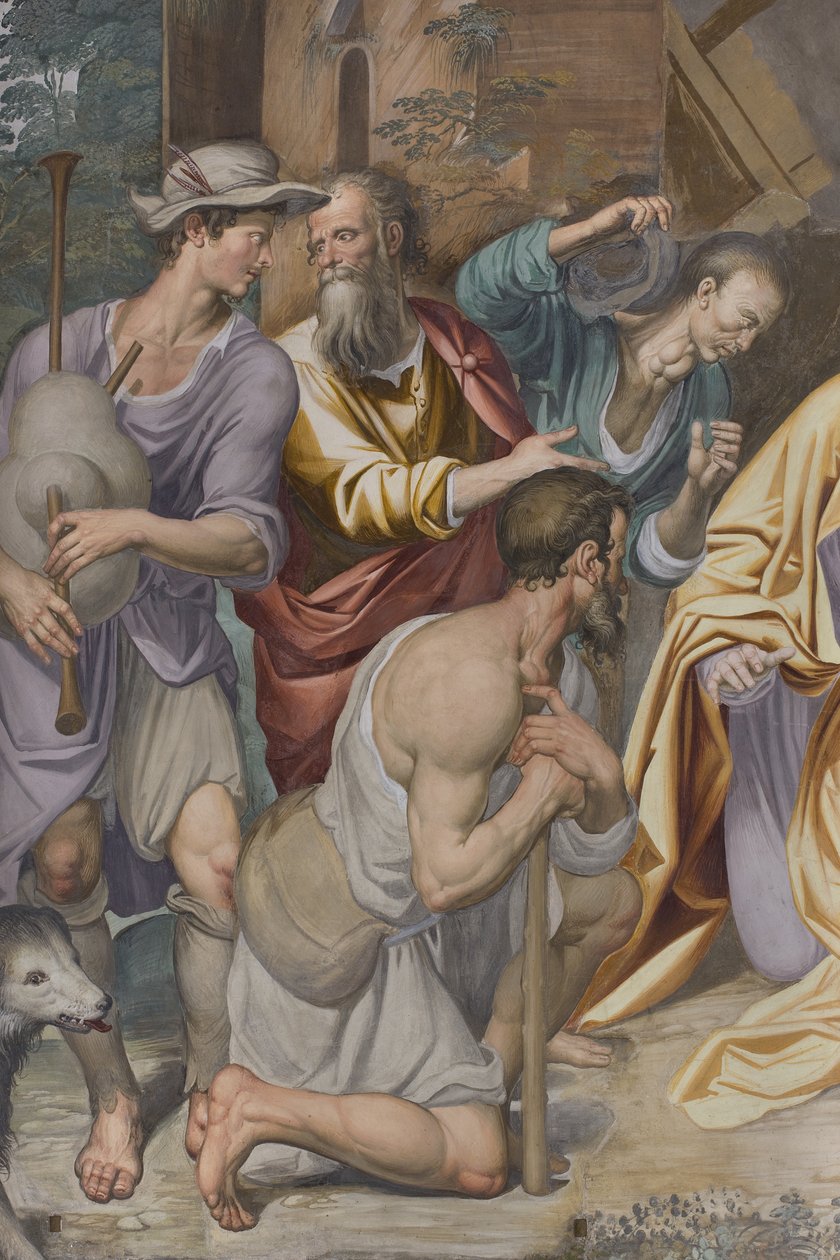 Tilbedelse av hyrdene, 1578-82 av Simone Veneziano Peterzano
