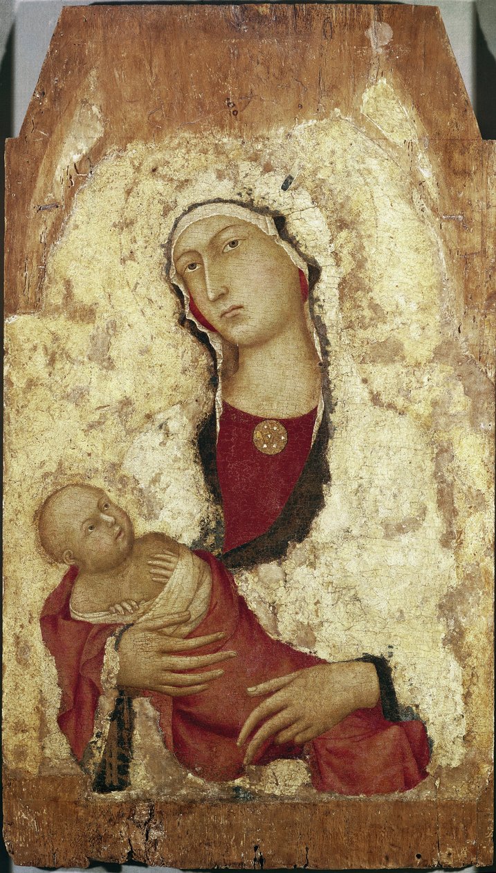 Jomfru og barn (tempera på tre av Simone Martini