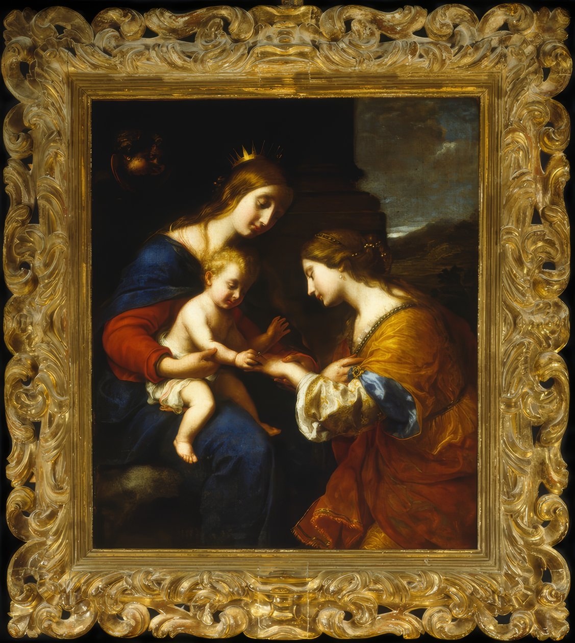 Det mystiske ekteskapet til Saint Catherine av Simone Pignoni
