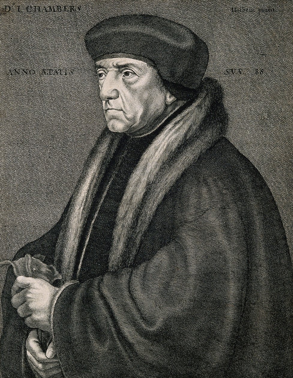 Sir John Chambers (Chambre). Etsing av W. Hollar av Sir John chambers