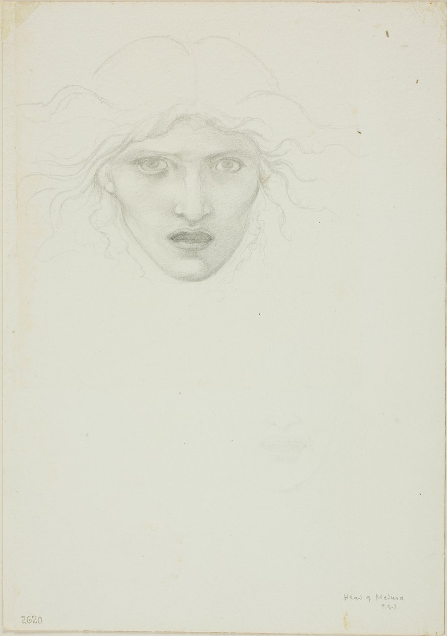 Studie for Rondanini Medusa av Sir Edward Burne Jones