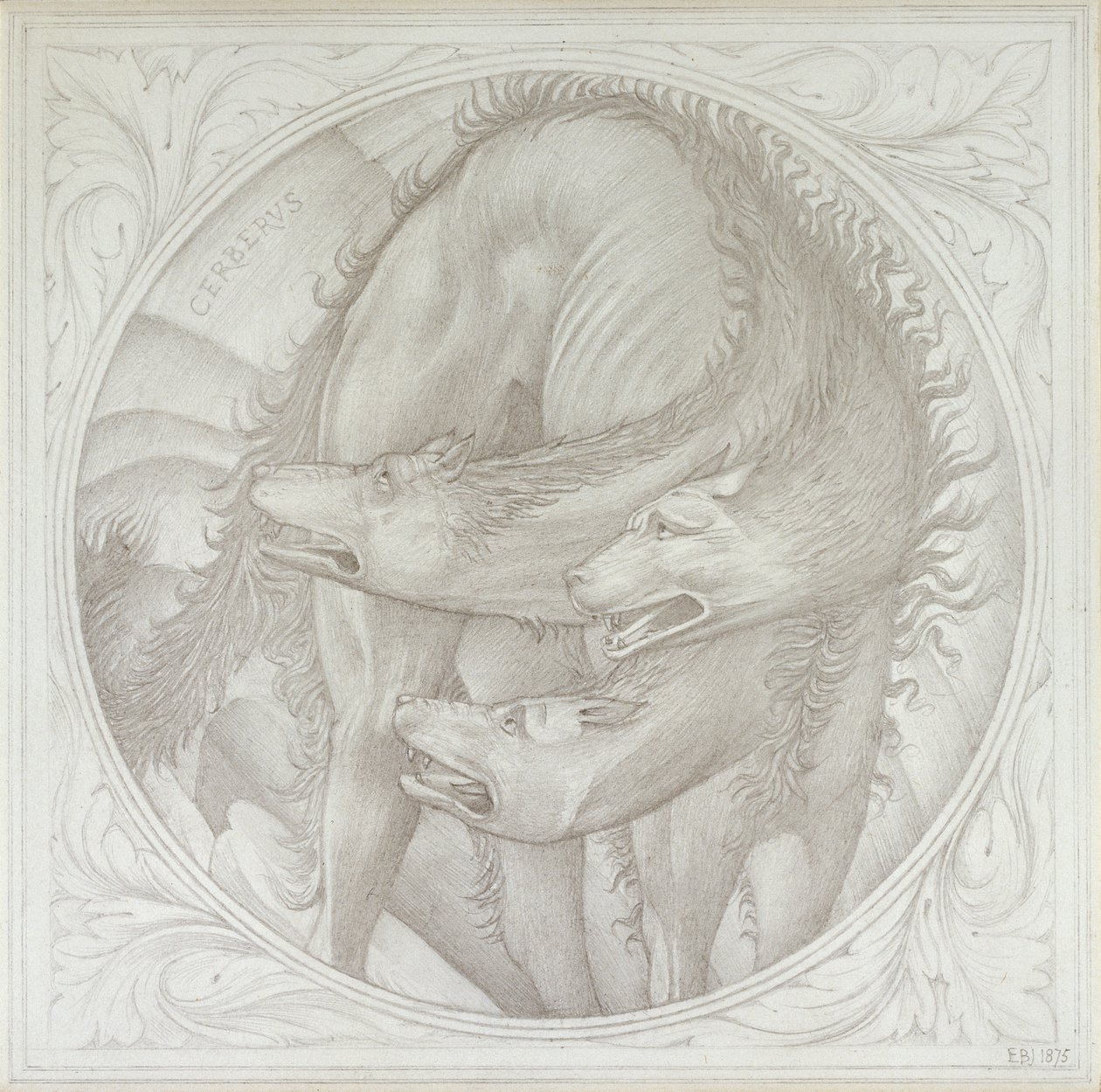 Cerberus, 1872-1875 av Sir Edward Coley Burne Jones