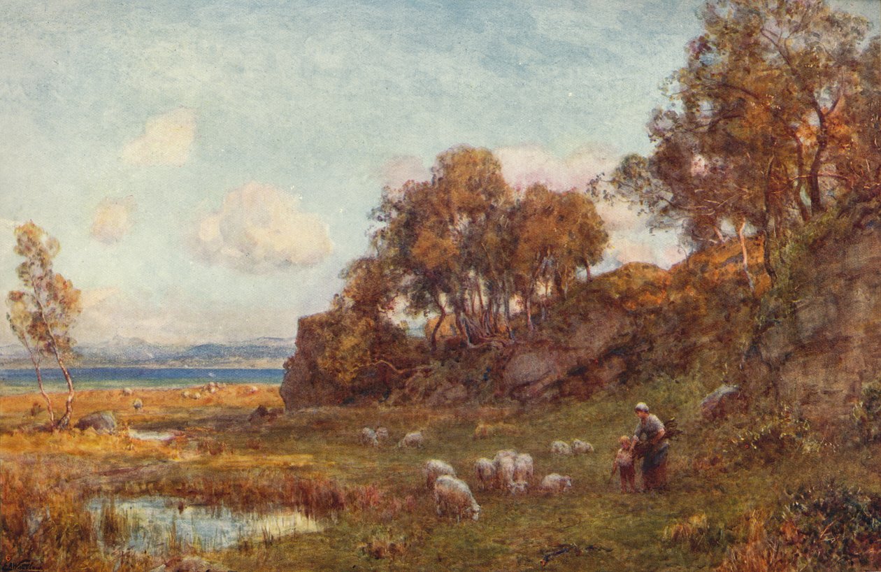 Lune beitemarker, c1900 av Sir Ernest Albert Waterlow