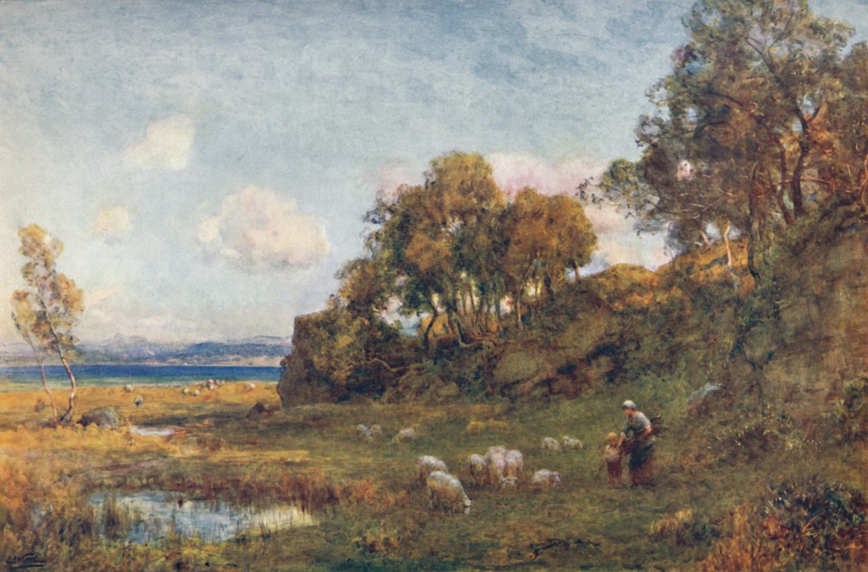 Lune beitemarker, c1900. av Sir Ernest Albert Waterlow