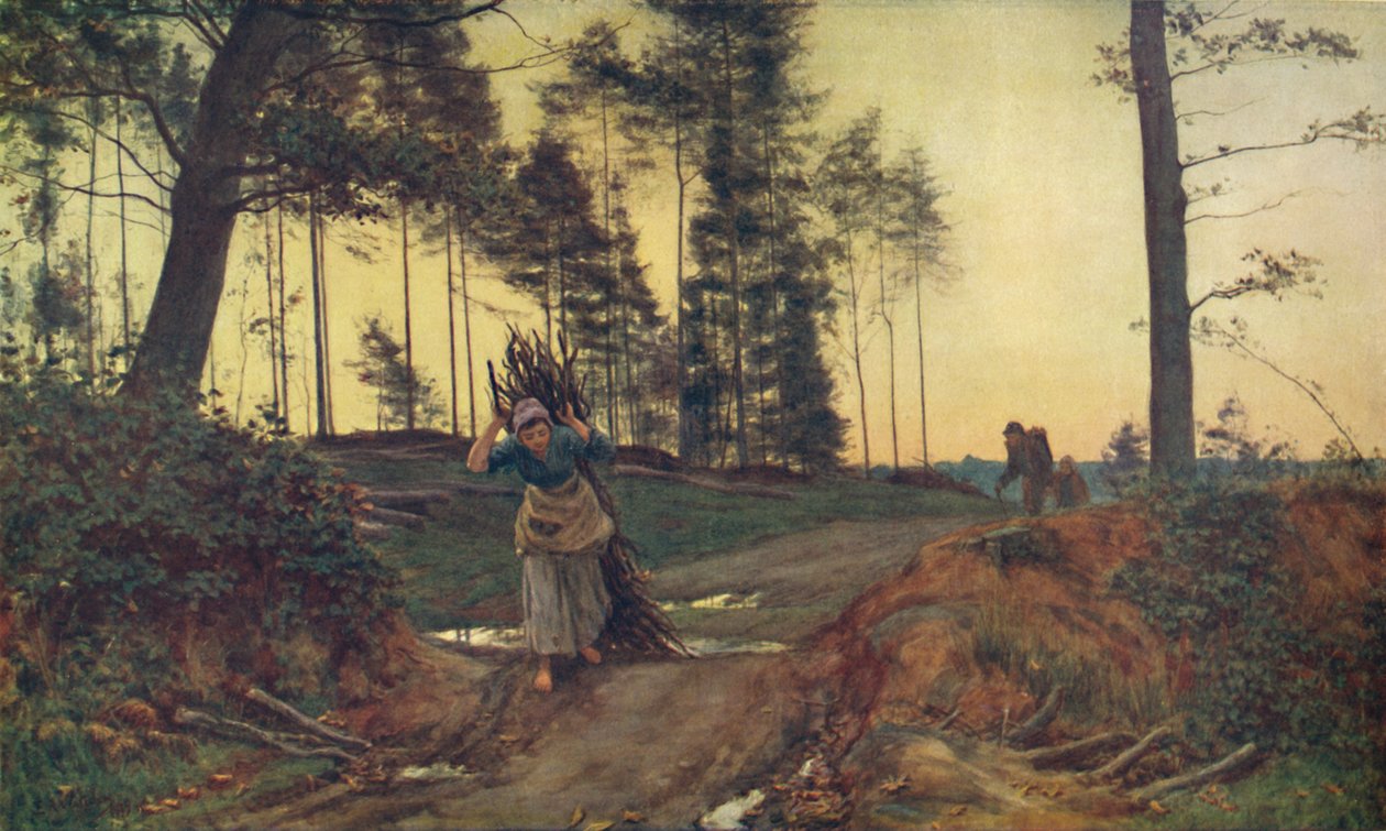 Toilers of the Woods, 1879. av Sir Ernest Albert Waterlow