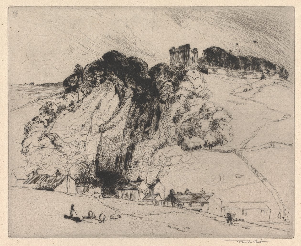 Peveril's Castle, Derbyshire av Sir Frank Short