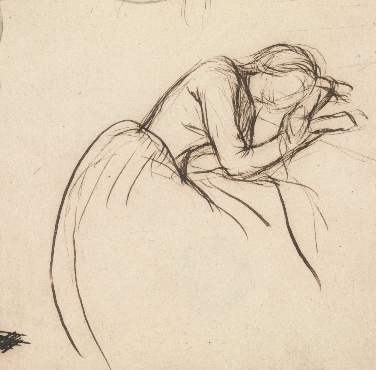 En kvinne bøyd i sorg av Sir John Everett Millais