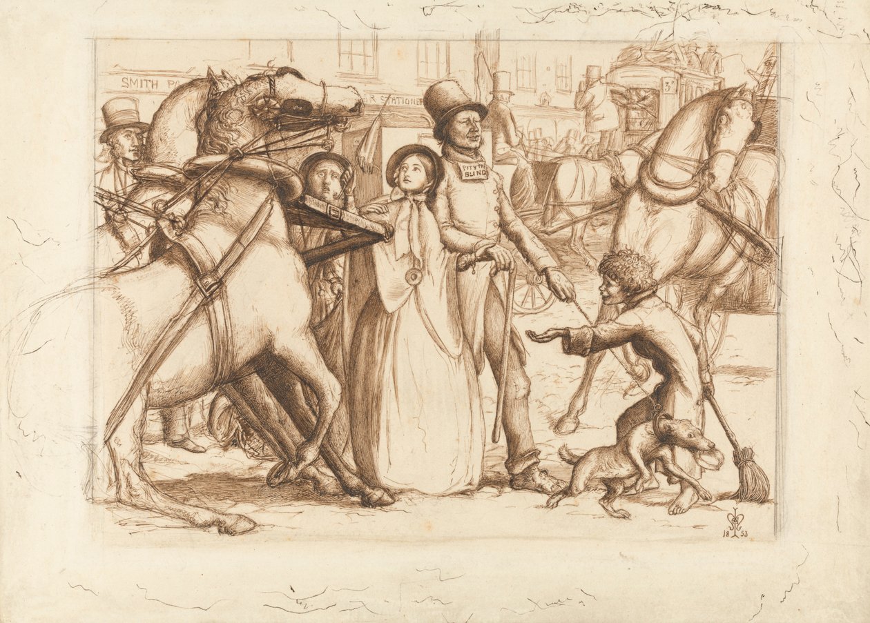 Den blinde mannen av Sir John Everett Millais