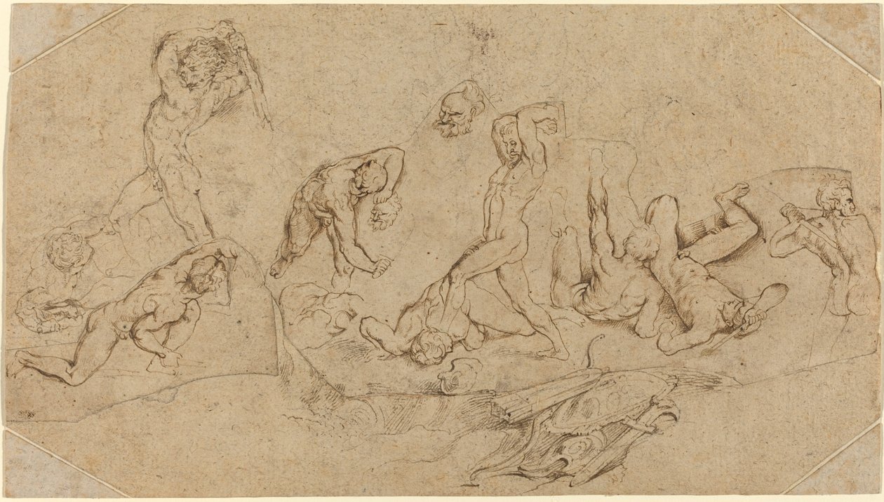 Battle of Nude Men av Sir Peter Paul Rubens