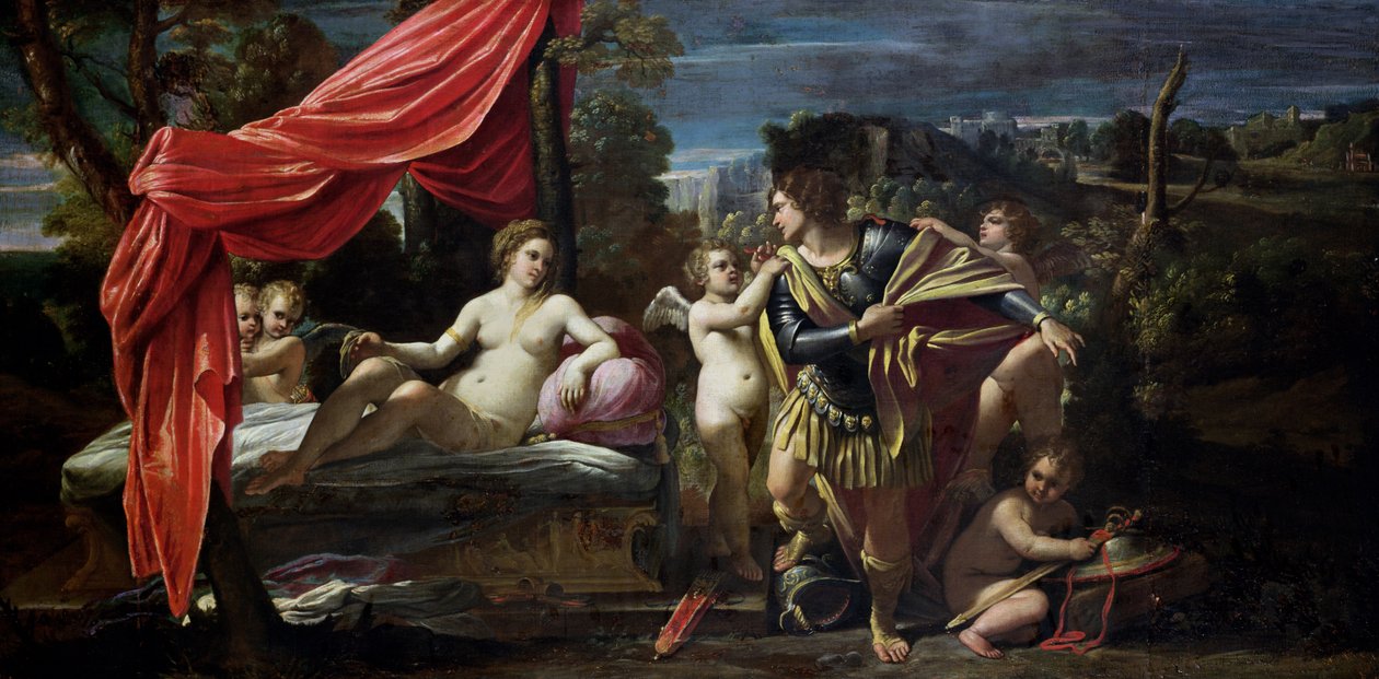 Mars og Venus, før 1620 av Sisto Badalocchio