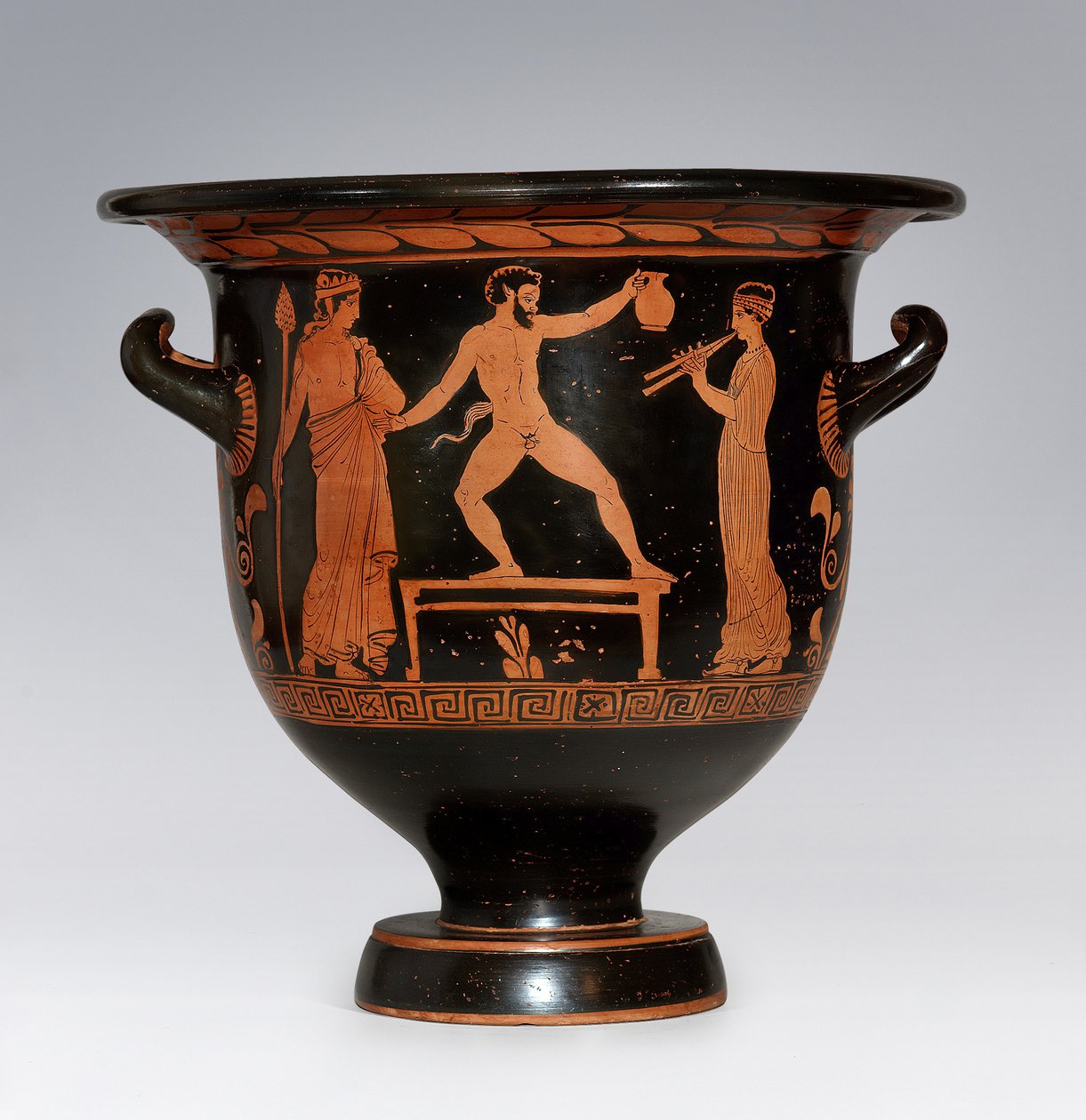 Satyr danser apulisk krater, ca 420-410 f.Kr. av Sisyphus Painter