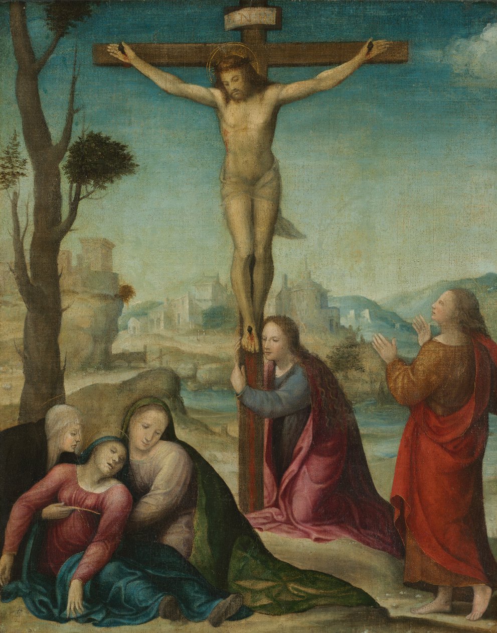 Korsfestelsen, 1500-tallet. av Sodoma
