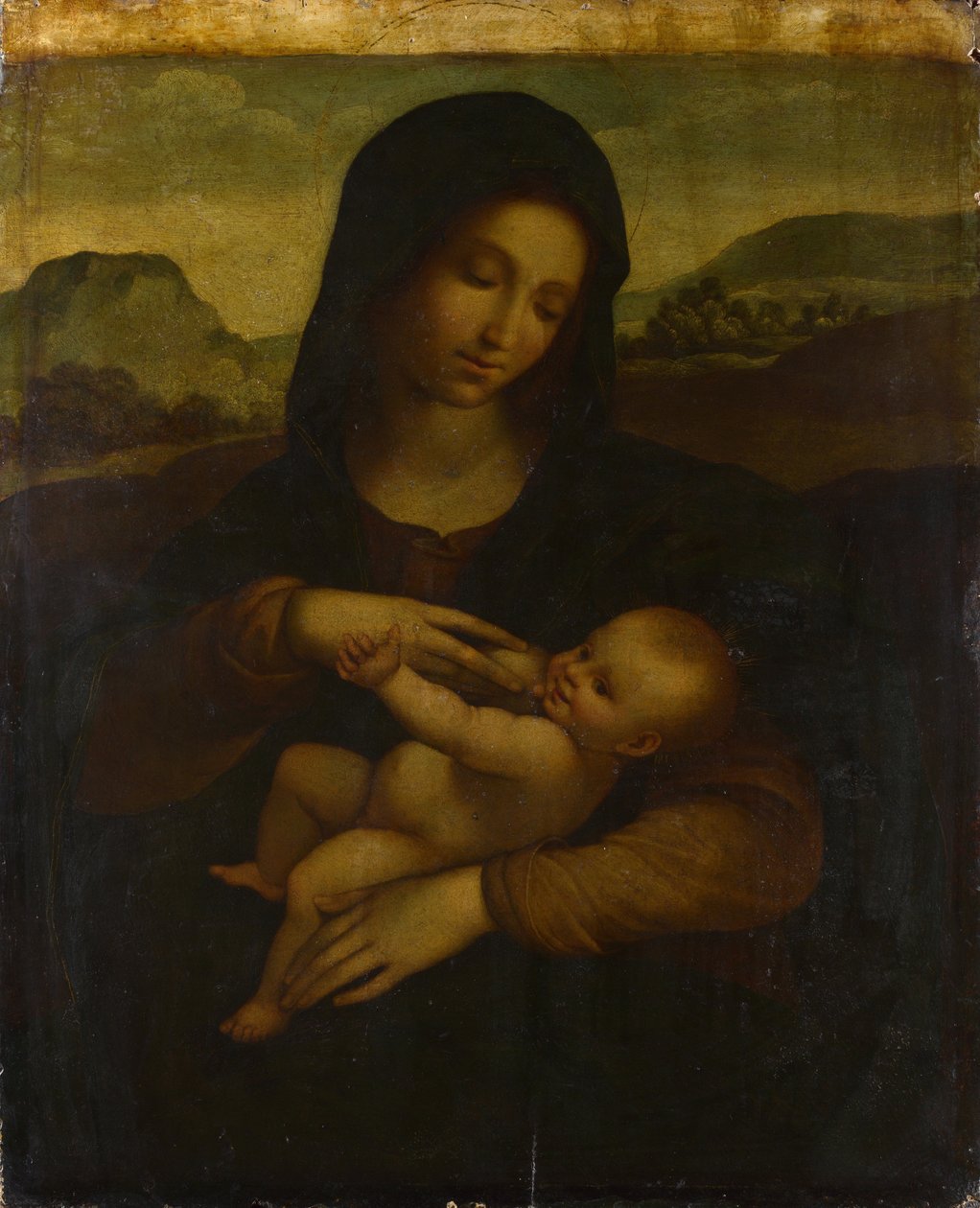 Madonnaen og barnet, ca. 1520 av Sodoma
