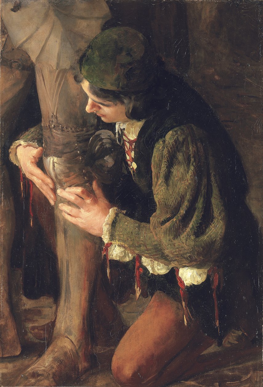Studie for "Utstyrt" av Solomon Joseph Solomon
