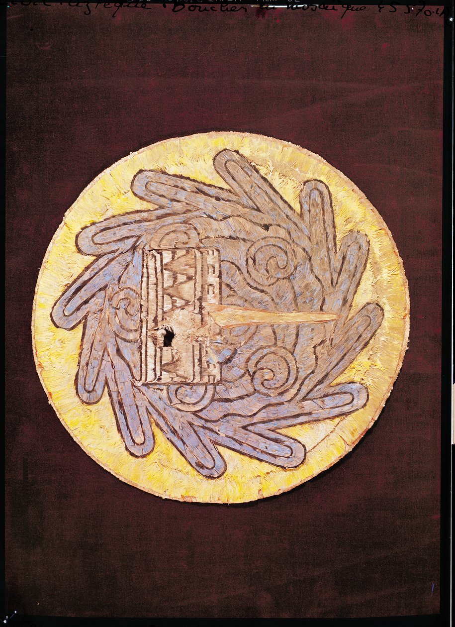 Kalkdeksel, ca. 1540 (fjær og bark) av Spanish Colonial