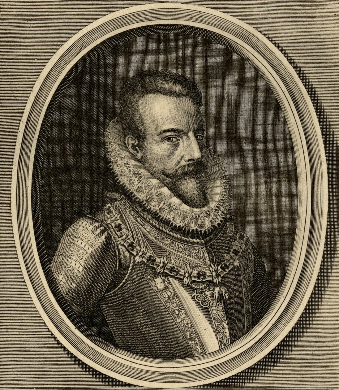 Alessandro Farnese (1545-92) hertug av Parma av Spanish School