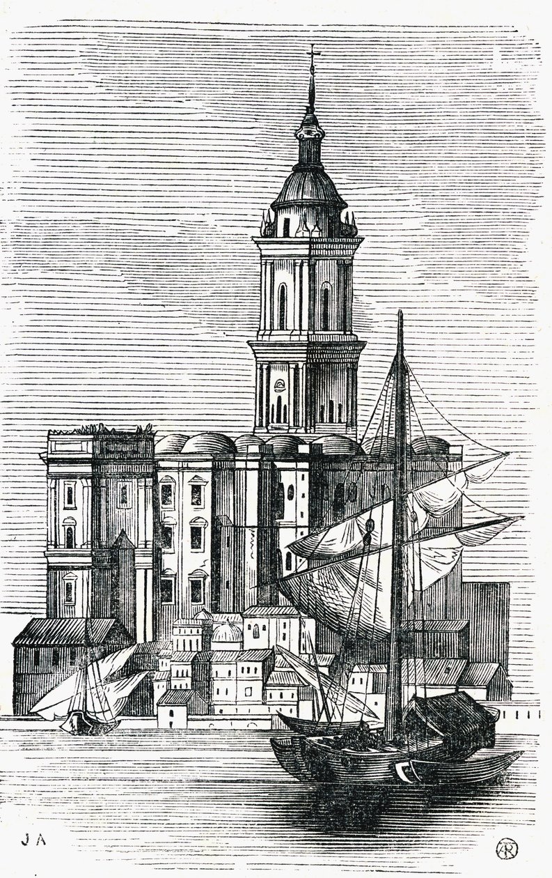 Málaga katedral, Spania, midten av 1800-tallet av Spanish School