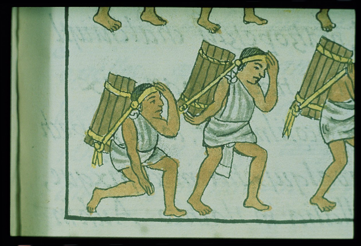 Fru Palat. 218-220 Bok IX Aztec porters, fra 