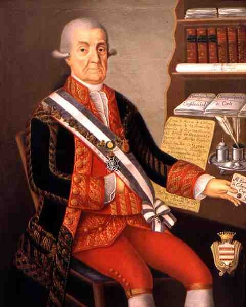Portrett av Matias Galvez (1717-84) av Spanish School