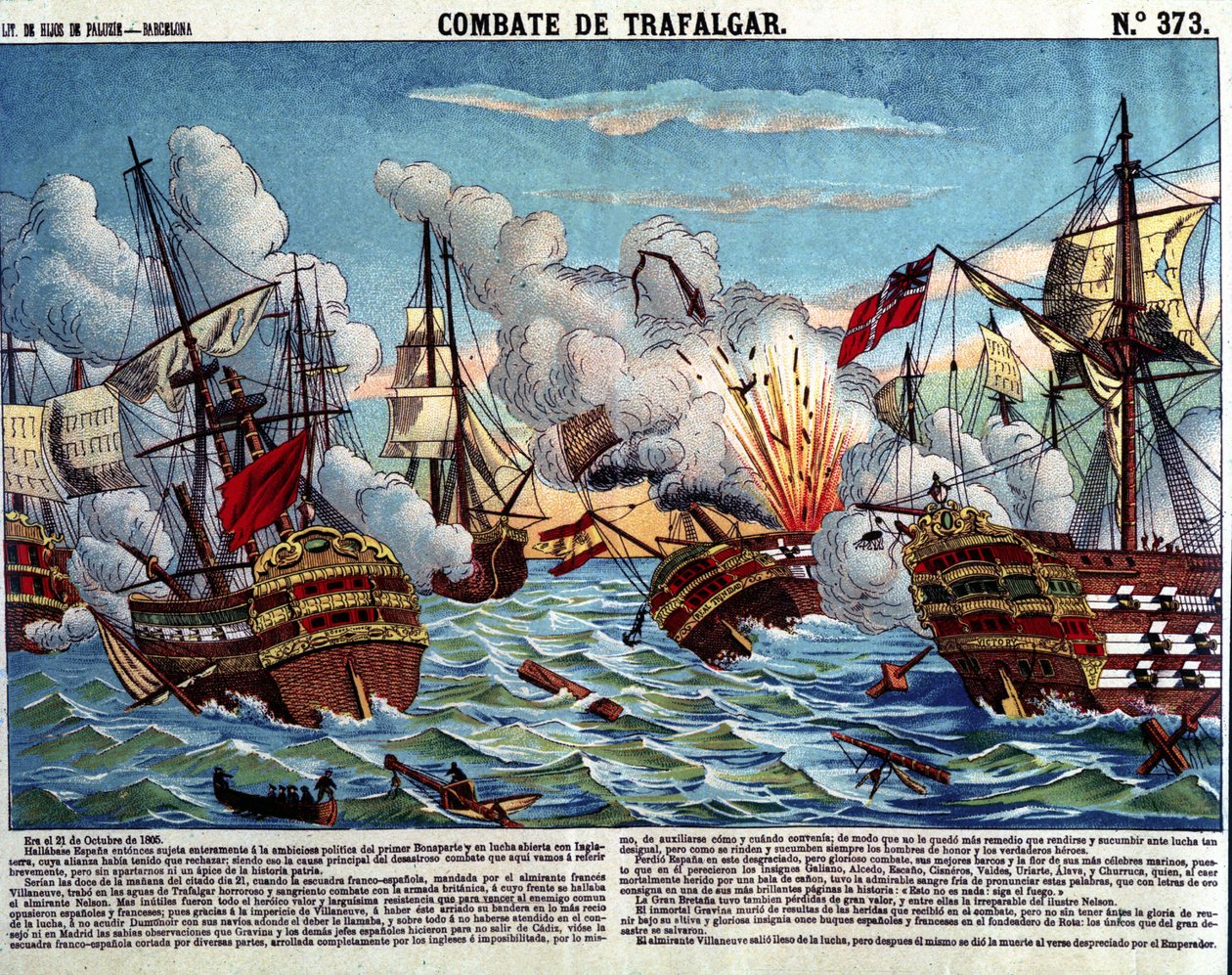 Slaget ved Trafalgar, 21. oktober av Spanish School