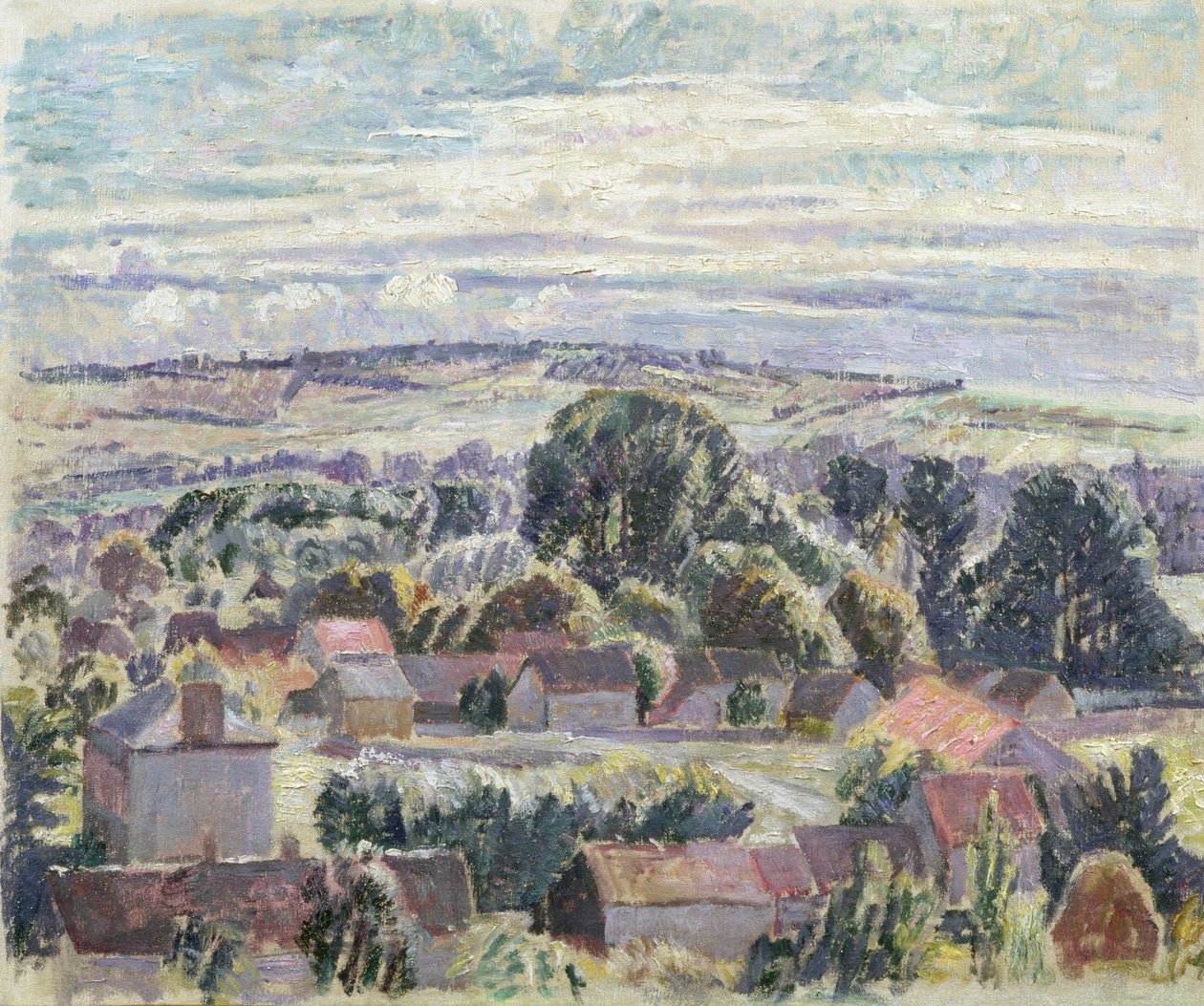 Et engelsk landskap, ca. 1910 av Spencer Frederick Gore