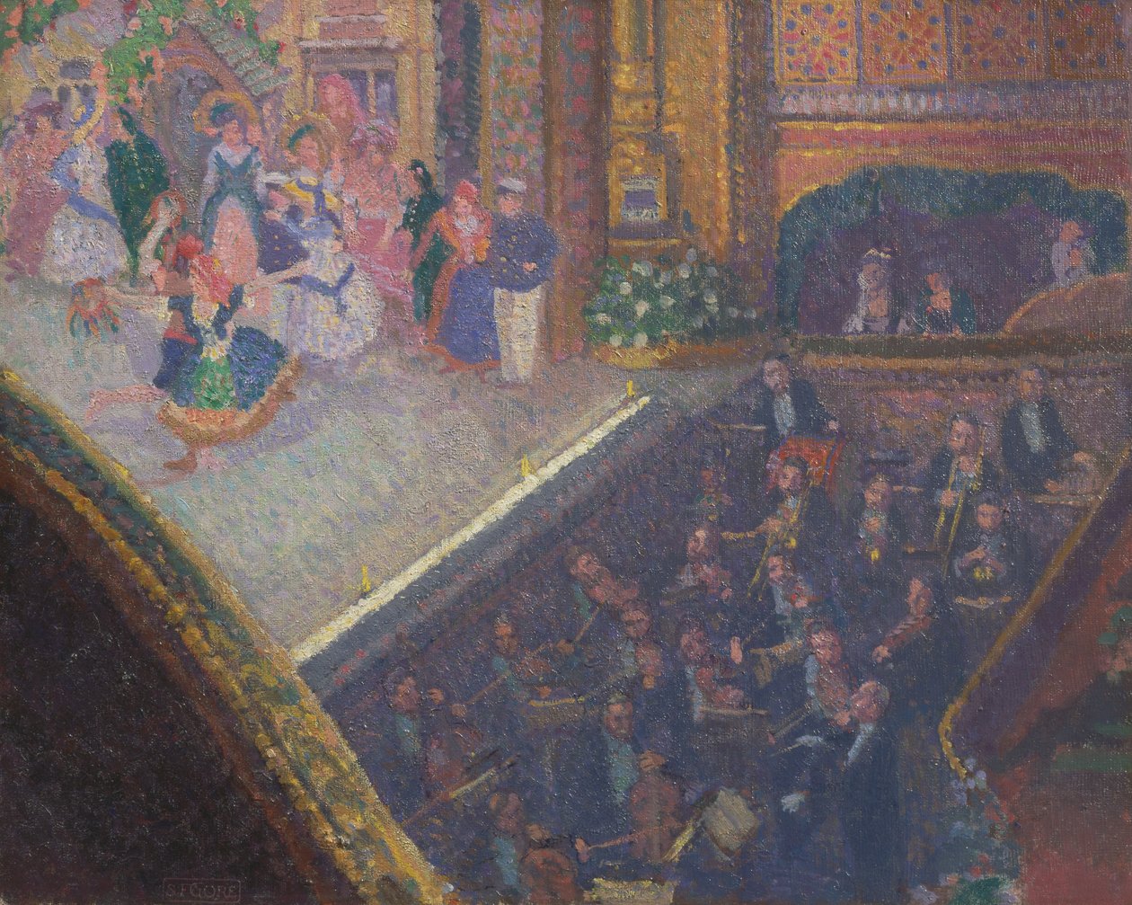 Ballettscene fra On the Sands av Spencer Frederick Gore