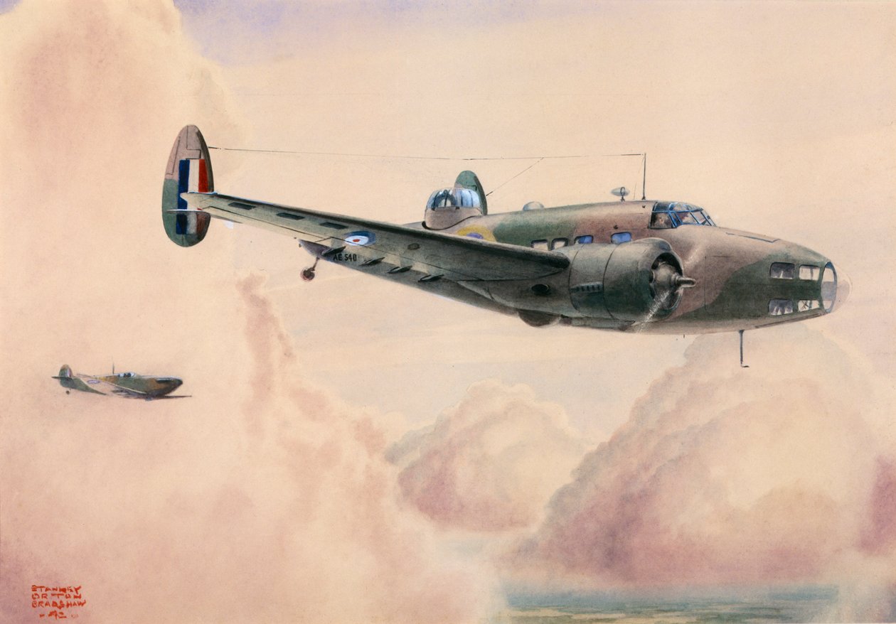 Hudson Light Bomber in Flight av Stanley Orton Bradshaw