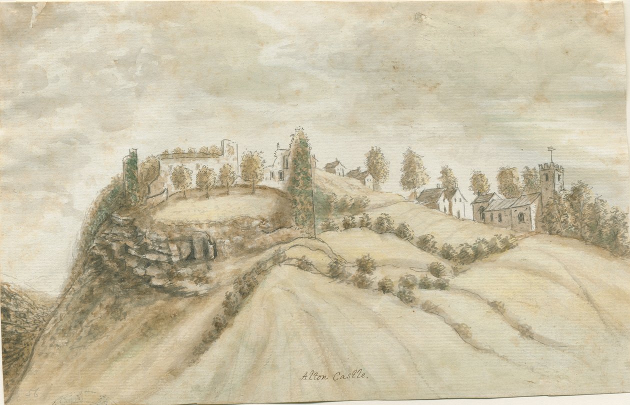 Alton Castle: vannfargemaleri, nd [1762-1802] av Stebbing Shaw