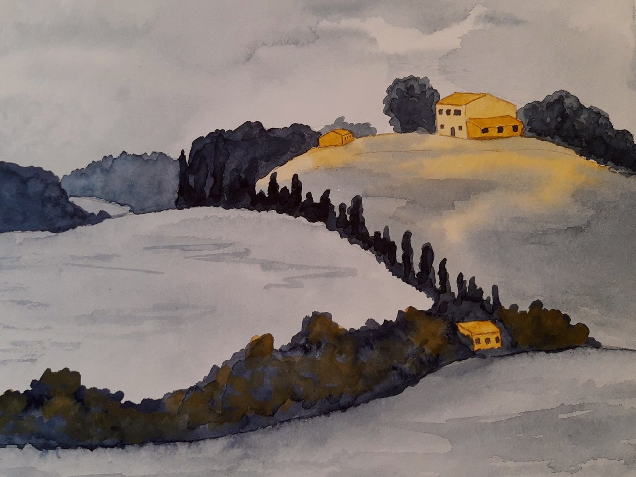 Toscana i to farger av Steegs Art Karin