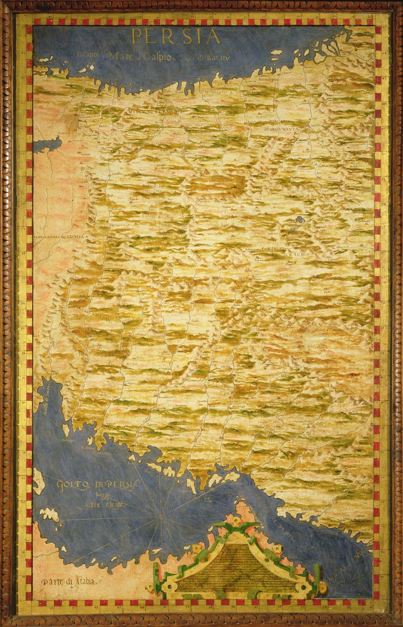 Kart over Persia av Stefano Bonsignori