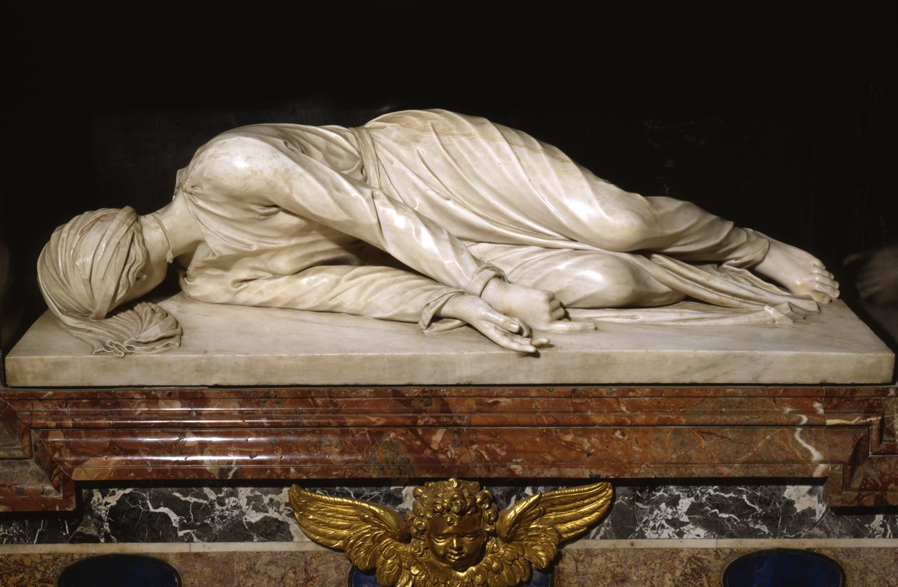 Martyrium of Saint Cecilia, 1600 (marmor) av Stefano Maderno