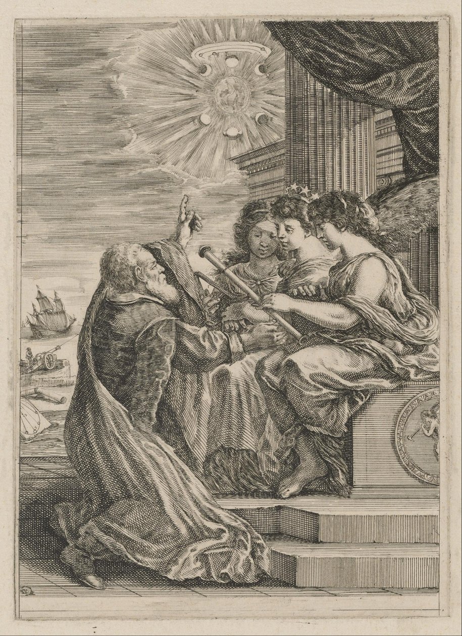 Frontplate til Opere de Galileo Galilei av Stefano della Bella