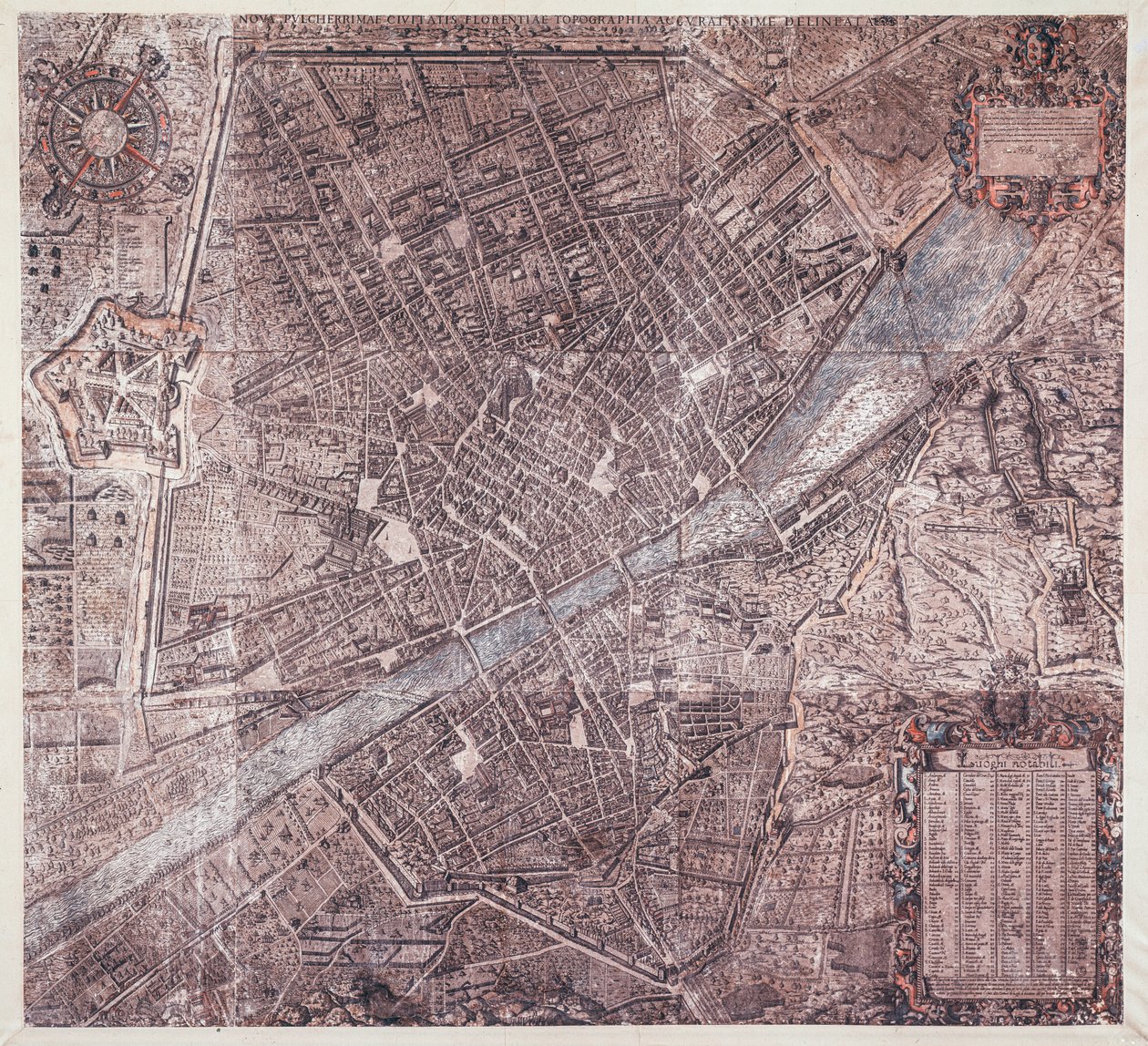 Kart over Firenze av Stefano Buonsignori