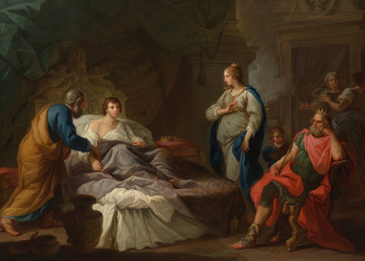 Antiochus lengter etter Stratonice, ca. 1740. av Stefano Pozzi
