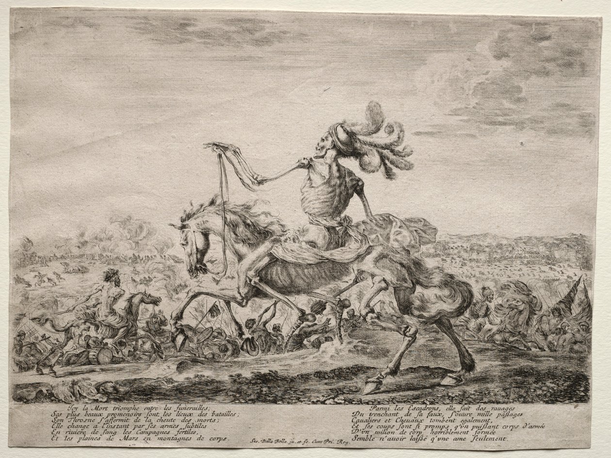 Døden på slagmarken, 1646-1647. av Stefano della Bella