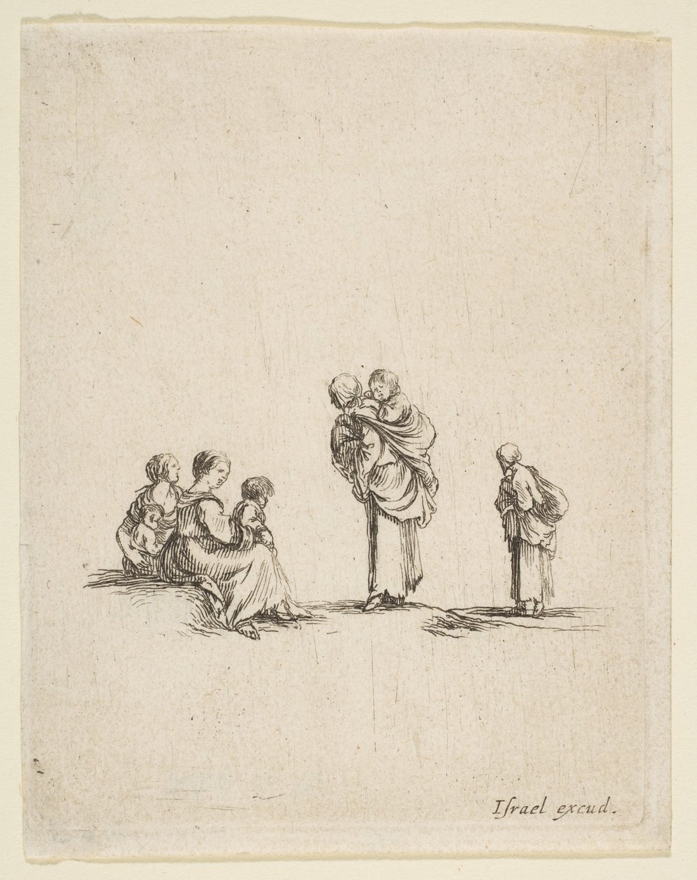 Fire tiggerkvinner, ca. 1641. av Stefano della Bella