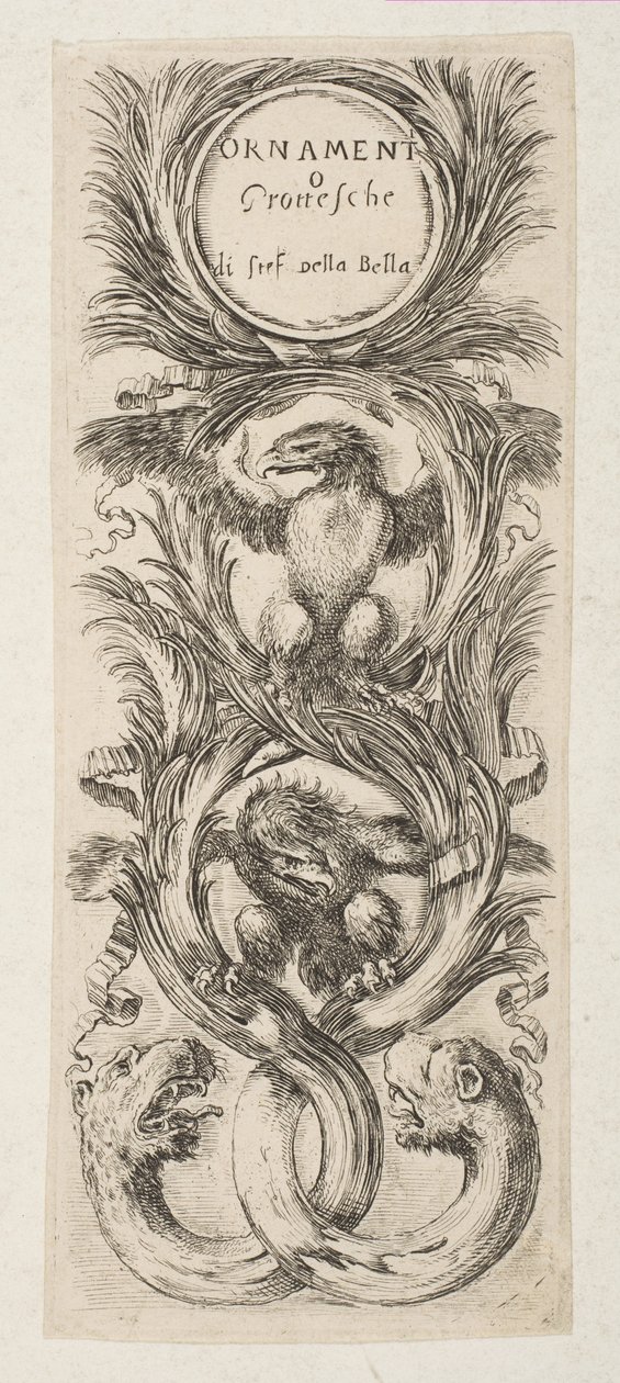 Frontispice: Ornamenter eller grotesker, ca. 1653. av Stefano della Bella