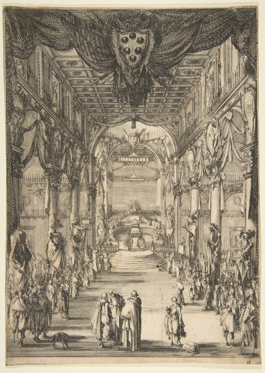 Begravelse til Francesco de Medici, 1634. av Stefano della Bella