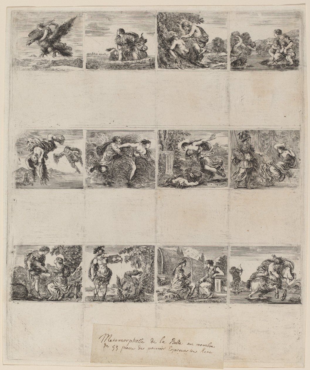 Mytologiske spillekort, 1644. av Stefano della Bella