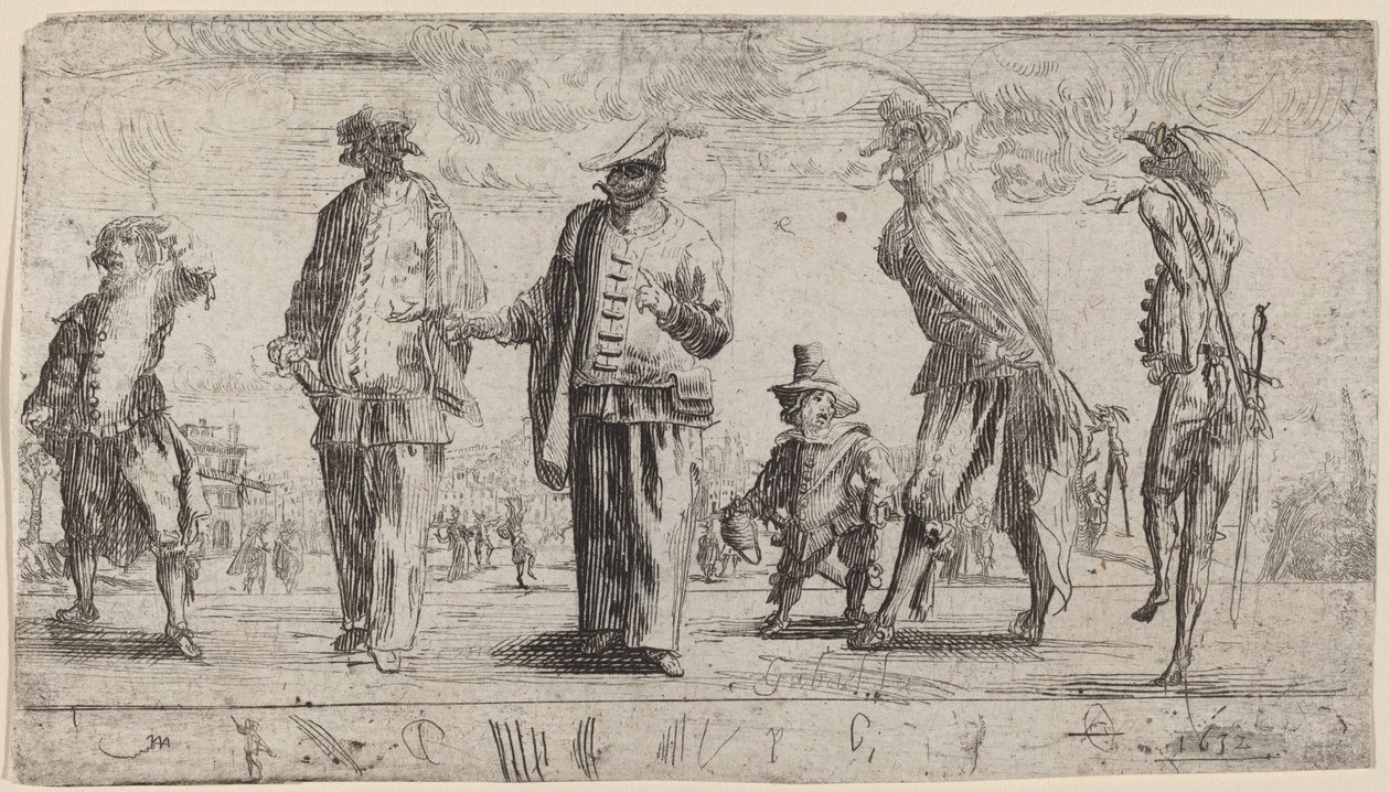 Pantaloons, 1632. av Stefano della Bella