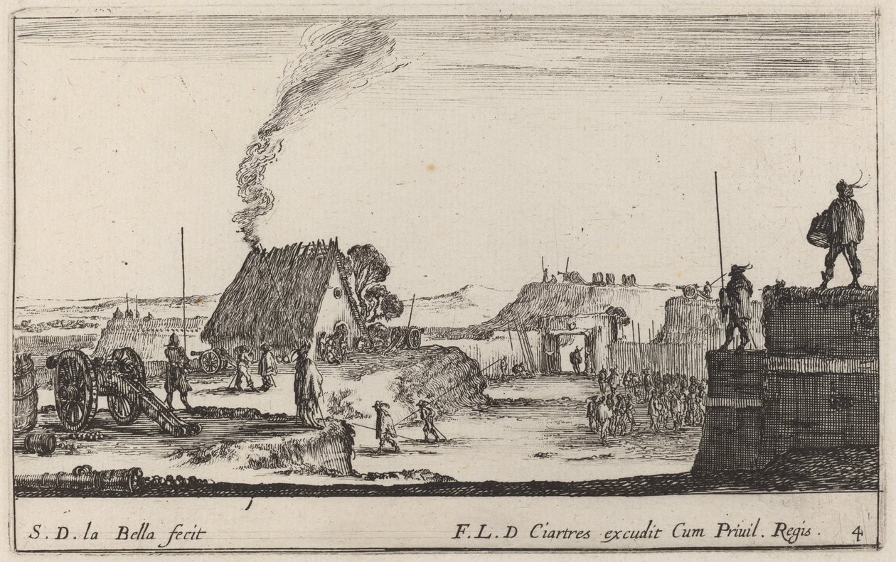 Soldat spiller tromme, ca. 1641. av Stefano della Bella