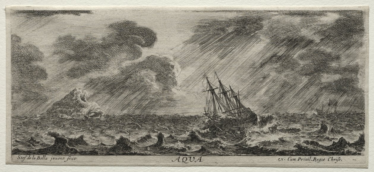 De fire elementene: Aqua. av Stefano della Bella
