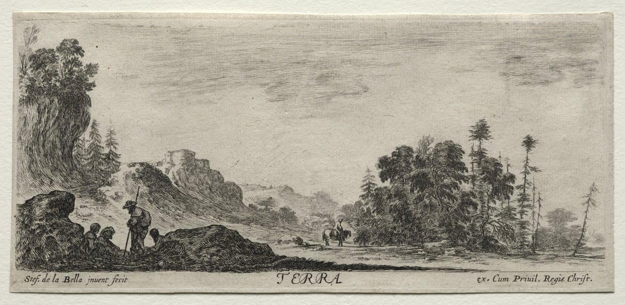 De fire elementene: Terra. av Stefano della Bella