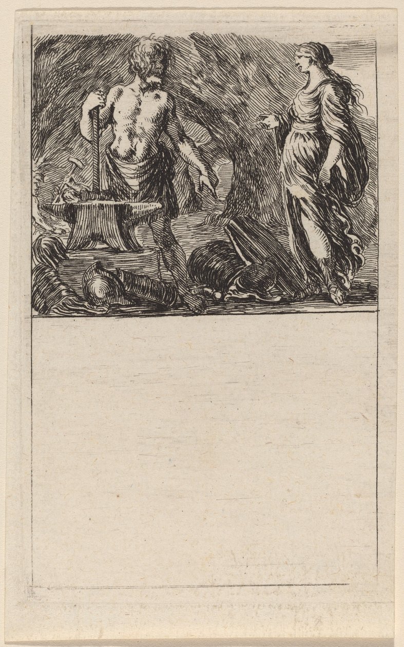 Vulcan og Thetis av Stefano della Bella