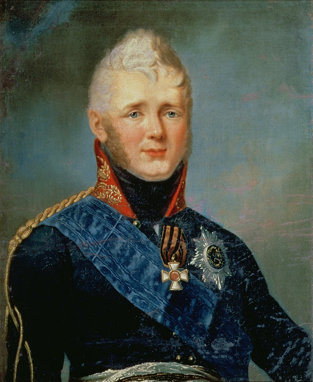 Portrett av keiser Alexander I (1777-1825) av Stepan Semenovich Shchukin