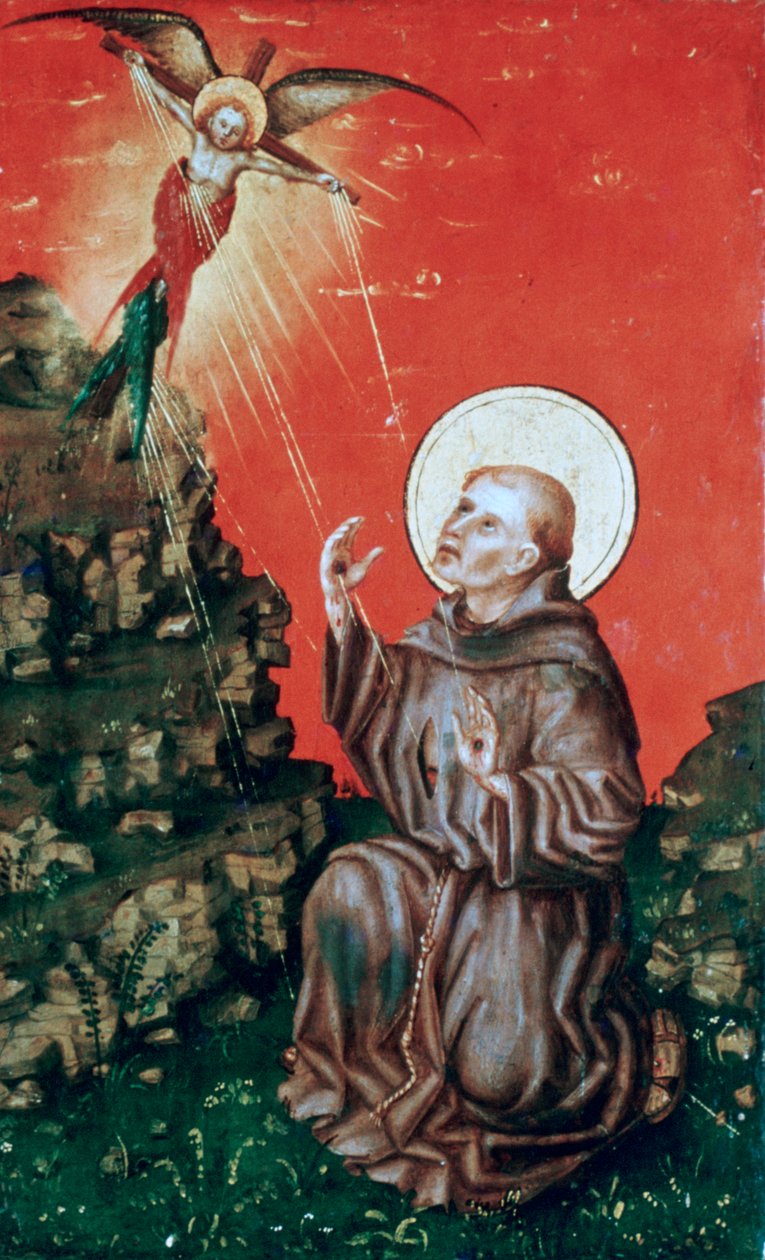 St Francis mottar Stigmata, c1430-1451 av Stephan Lochner